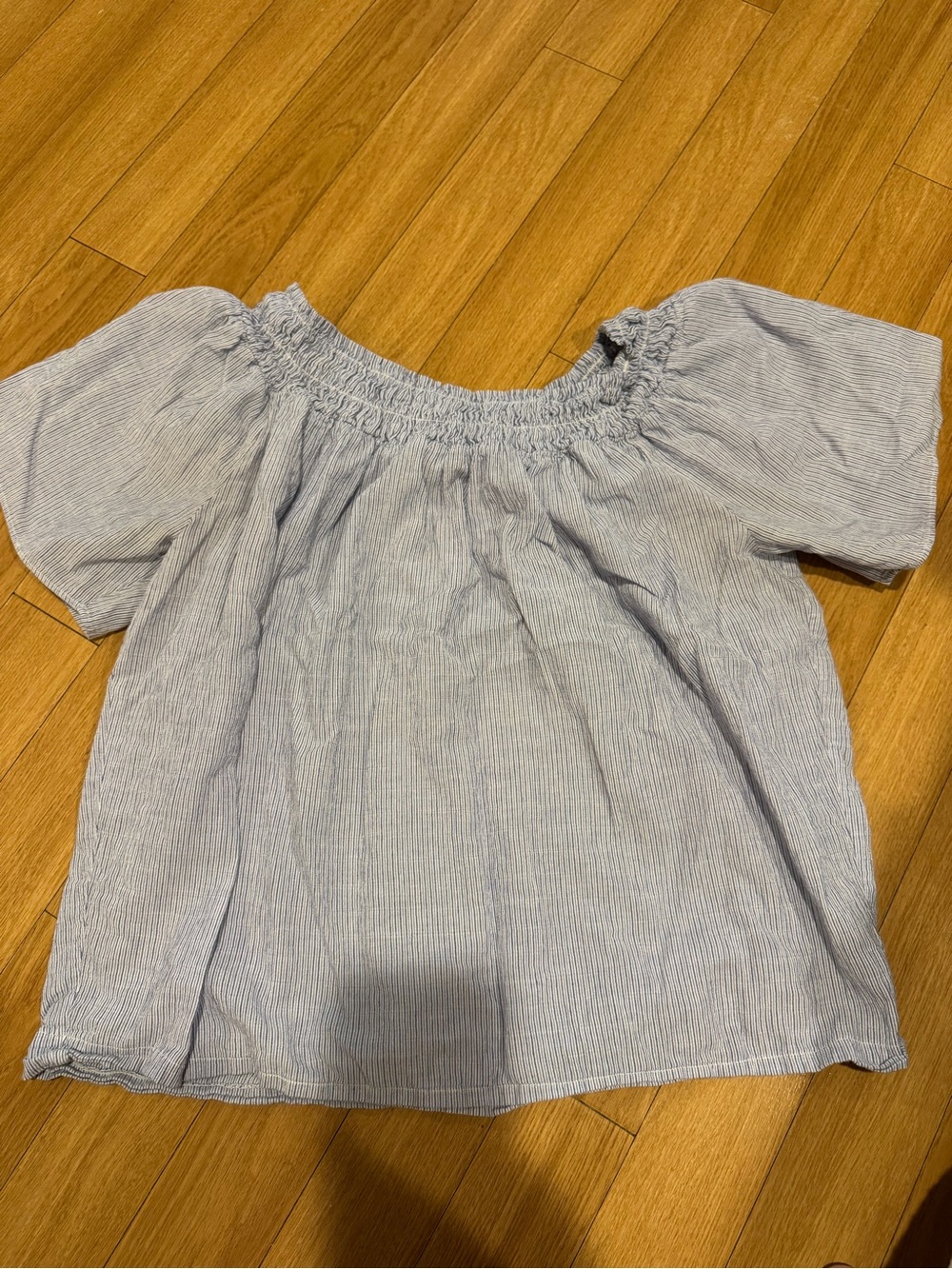 Light Blue Striped Top